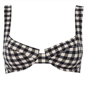 Vetchy Laguna Gingham Bikini Top Black / White BTLUREBW